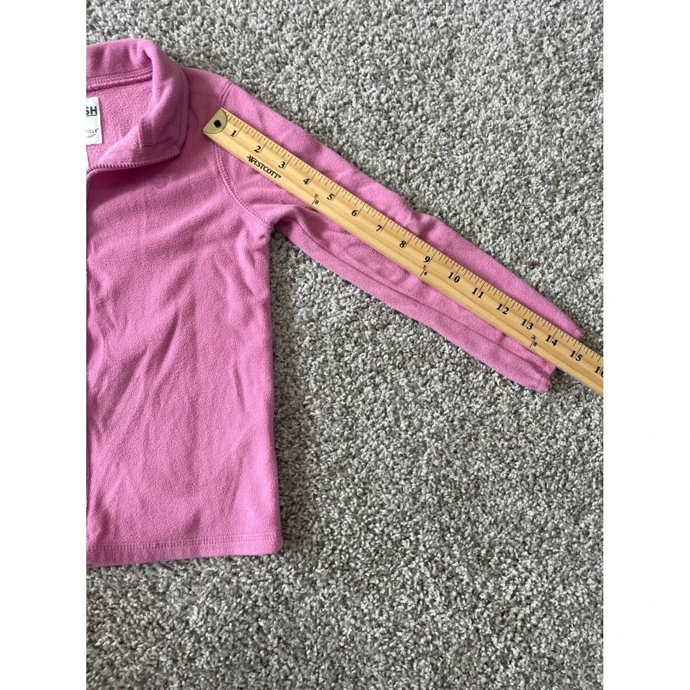 OshKosh B'gosh Fleece Jacket Kids 5/5A‎ Pink Excellent Full Zip Heart Detail